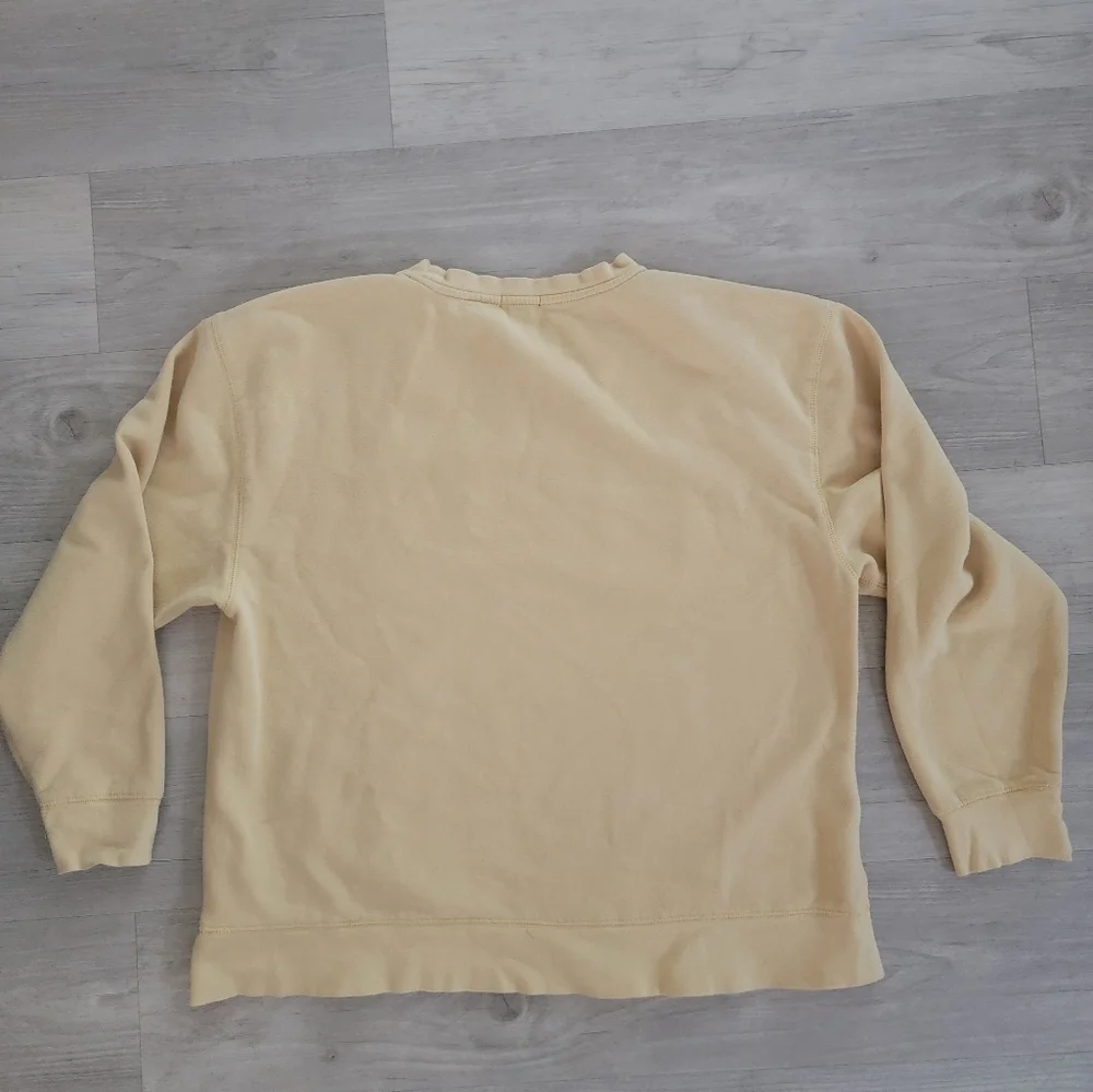 Champion Light Yellow Crewneck Sweatshirt with University Of Washington Logo - Picture 6 of 6